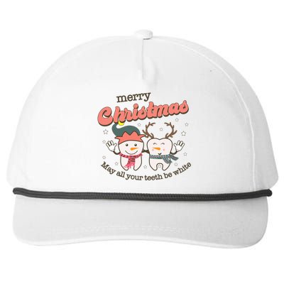 Merry Christmas May All Your Teeth Be White Dental Squad Great Gift Snapback Five-Panel Rope Hat