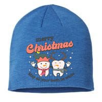 Merry Christmas May All Your Teeth Be White Dental Squad Great Gift Sustainable Beanie