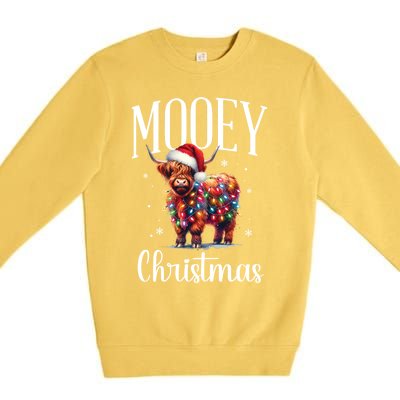 Mooey Christmas Mini Cow Lover Gift Premium Crewneck Sweatshirt