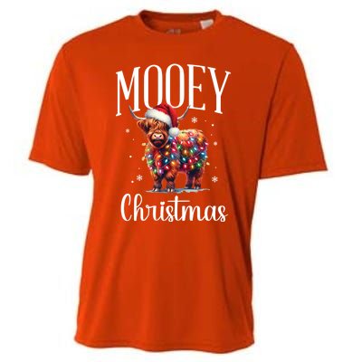 Mooey Christmas Mini Cow Lover Gift Cooling Performance Crew T-Shirt