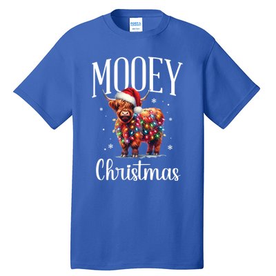 Mooey Christmas Mini Cow Lover Gift Tall T-Shirt