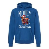 Mooey Christmas Mini Cow Lover Gift Premium Hoodie