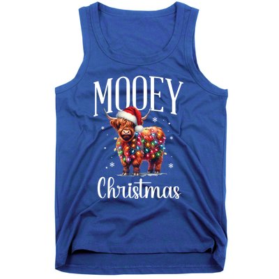 Mooey Christmas Mini Cow Lover Gift Tank Top