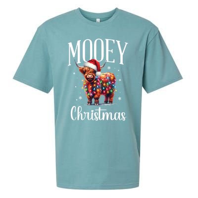 Mooey Christmas Mini Cow Lover Gift Sueded Cloud Jersey T-Shirt