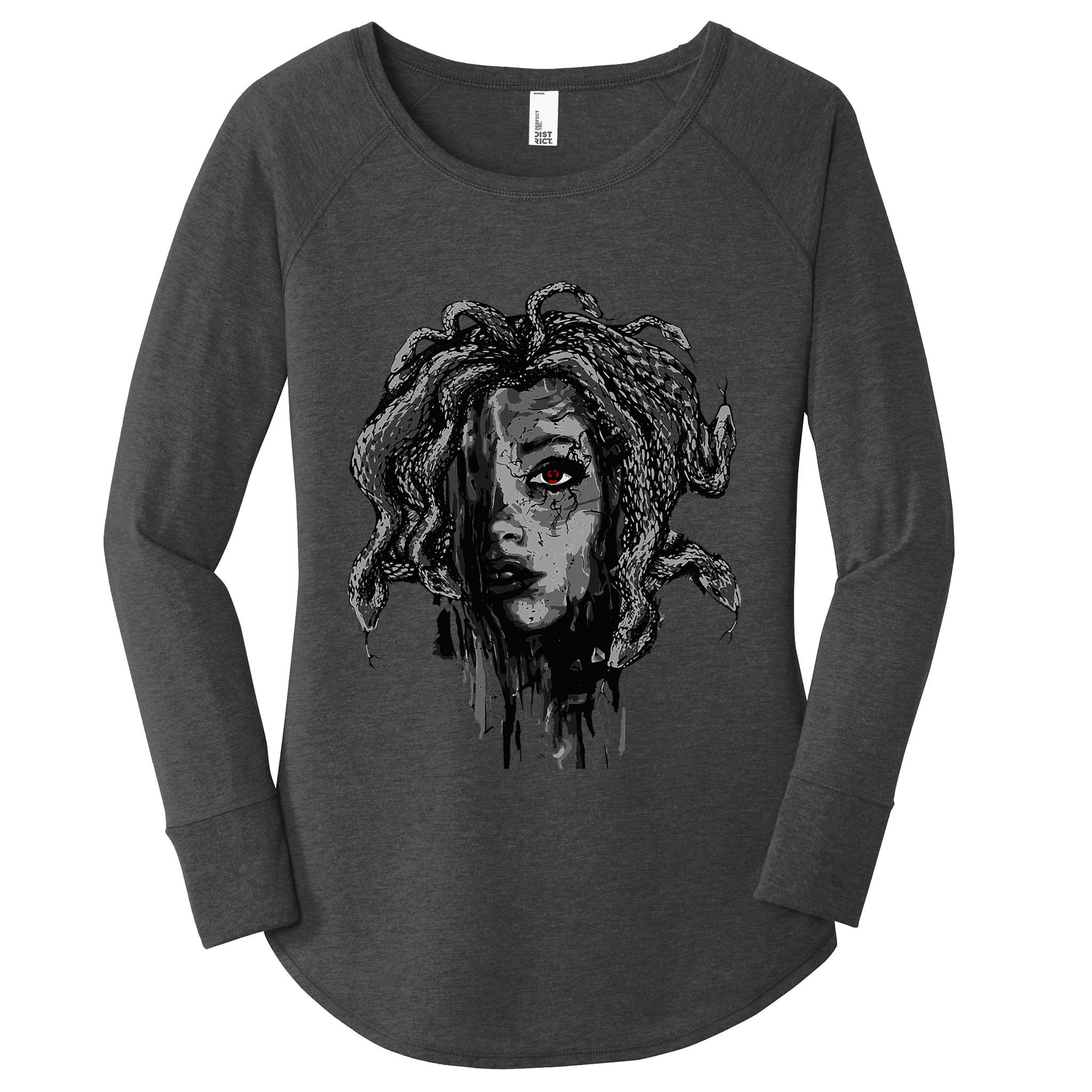 Mythical Creature Medusa Greek Mythology Gorgons Women's Perfect Tri Tunic Long Sleeve Shirt