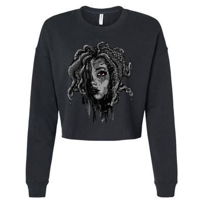 Mythical Creature Medusa Greek Mythology Gorgons Cropped Pullover Crew