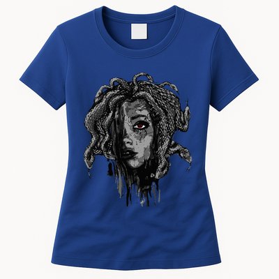 Mythical Creature Medusa Greek Mythology Gorgons Womens T-Shirt