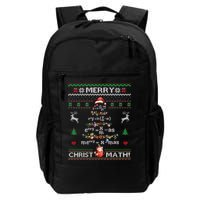 Merry Christmath Math Christmas Tree Ugly Sweater Teacher Backpack