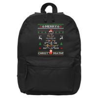 Merry Christmath Math Christmas Tree Ugly Sweater Teacher 16 in Basic Backpack