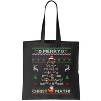 Merry Christmath Math Christmas Tree Ugly Sweater Teacher Bag