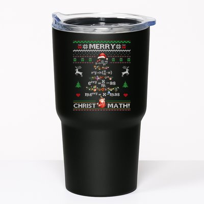 Merry Christmath Math Christmas Tree Ugly Sweater Teacher Tumbler