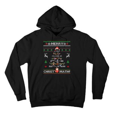 Merry Christmath Math Christmas Tree Ugly Sweater Teacher Tall Hoodie