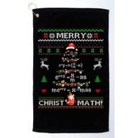 Merry Christmath Math Christmas Tree Ugly Sweater Teacher Golf Towel