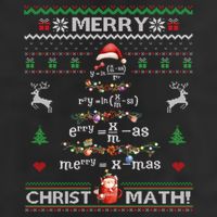 Merry Christmath Math Christmas Tree Ugly Sweater Teacher Golf Towel