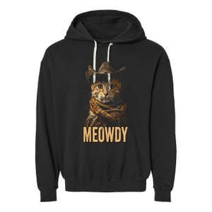 Meowdy Cat Meowdy Cowboy Cat Country Western Garment-Dyed Fleece Hoodie