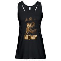 Meowdy Cat Meowdy Cowboy Cat Country Western Ladies Essential Flowy Tank