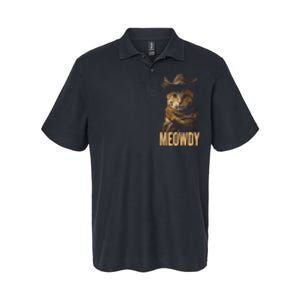 Meowdy Cat Meowdy Cowboy Cat Country Western Softstyle Adult Sport Polo