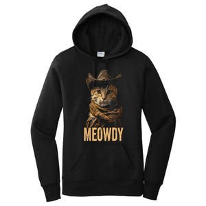 Meowdy Cat Meowdy Cowboy Cat Country Western Women's Pullover Hoodie