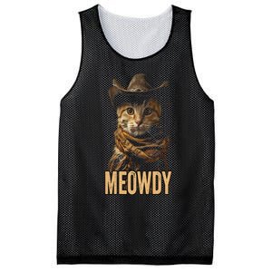 Meowdy Cat Meowdy Cowboy Cat Country Western Mesh Reversible Basketball Jersey Tank