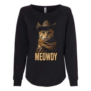 Meowdy Cat Meowdy Cowboy Cat Country Western Womens California Wash Sweatshirt