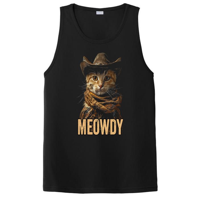 Meowdy Cat Meowdy Cowboy Cat Country Western PosiCharge Competitor Tank