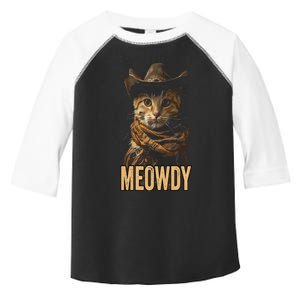 Meowdy Cat Meowdy Cowboy Cat Country Western Toddler Fine Jersey T-Shirt