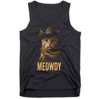 Meowdy Cat Meowdy Cowboy Cat Country Western Tank Top