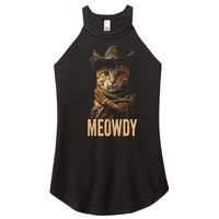 Meowdy Cat Meowdy Cowboy Cat Country Western Women's Perfect Tri Rocker Tank