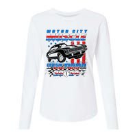 Motor City Muscle Cruisin Woodward Detroit To Pontiac 2024 Womens Cotton Relaxed Long Sleeve T-Shirt