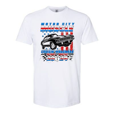 Motor City Muscle Cruisin Woodward Detroit To Pontiac 2024 Softstyle® CVC T-Shirt