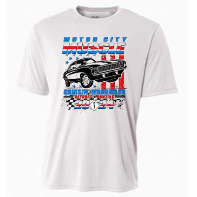 Motor City Muscle Cruisin Woodward Detroit To Pontiac 2024 Cooling Performance Crew T-Shirt