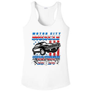 Motor City Muscle Cruisin Woodward Detroit To Pontiac 2024 Ladies PosiCharge Competitor Racerback Tank