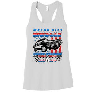 Motor City Muscle Cruisin Woodward Detroit To Pontiac 2024 Women's Racerback Tank