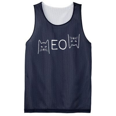 Meow Cat Meow Kitty Funny Cats Mom And Cat Dad Gift Mesh Reversible Basketball Jersey Tank