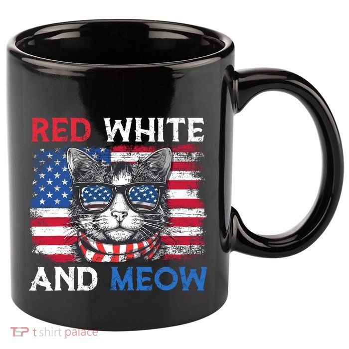 Meowica Cat 11oz C Handle Ceramic Mug