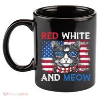 Meowica Cat 11oz C Handle Ceramic Mug