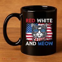 Meowica Cat 11oz C Handle Ceramic Mug