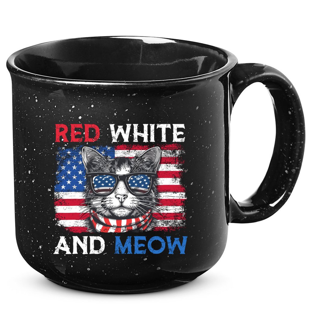 Meowica Cat 15oz Campfire Ceramic Mug