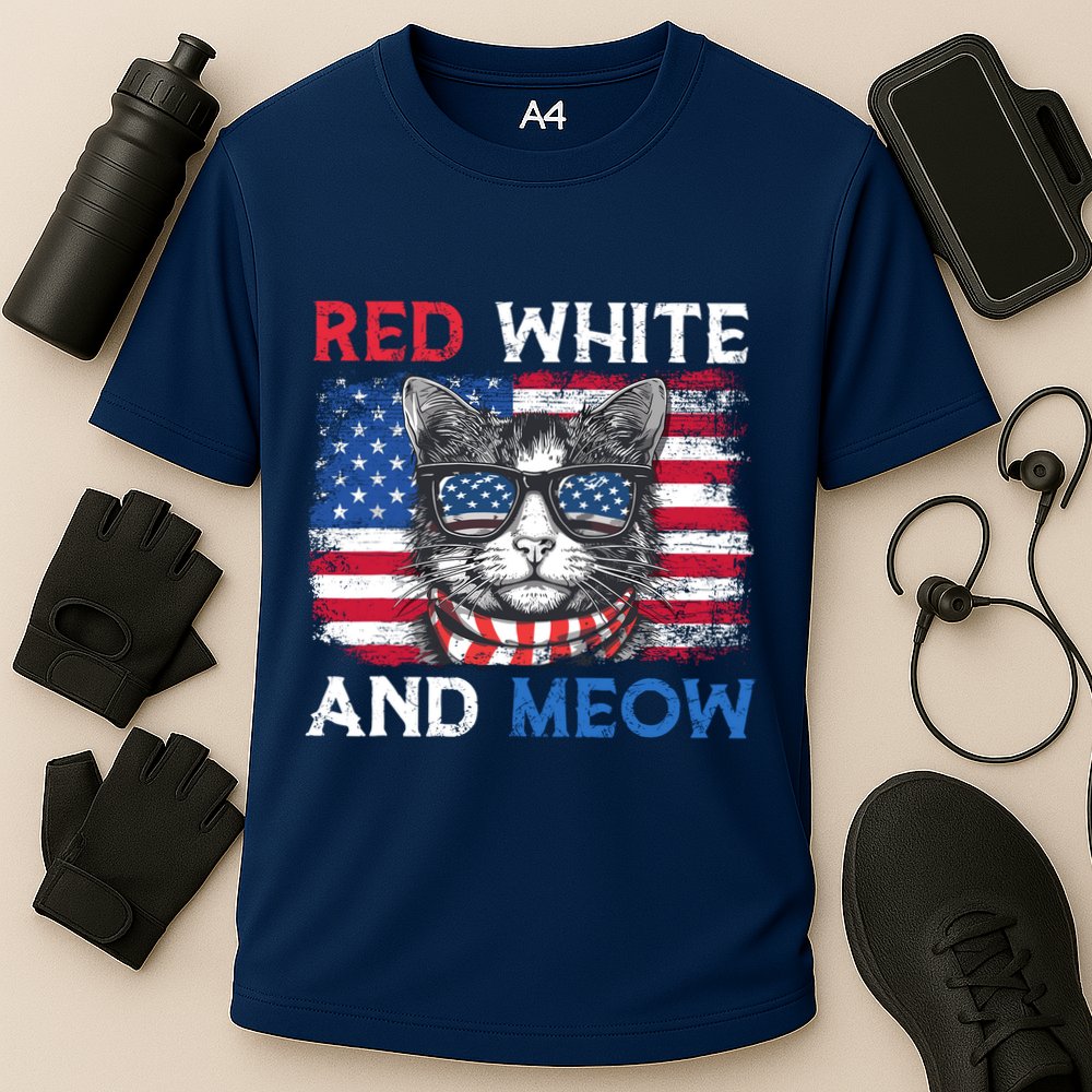 Meowica Cat Cooling Performance Crew T-Shirt
