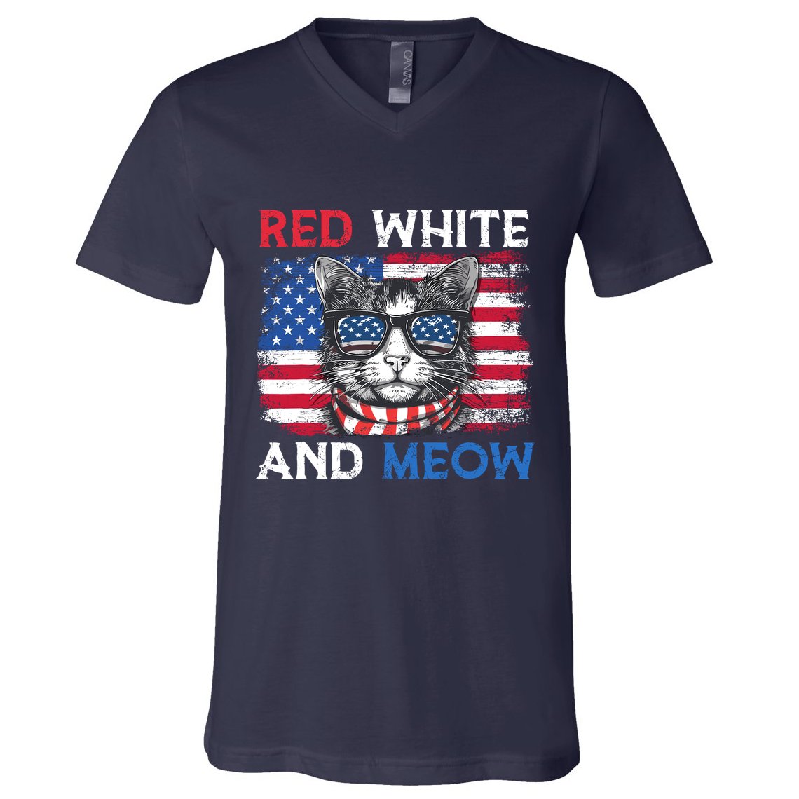 Meowica Cat V-Neck T-Shirt