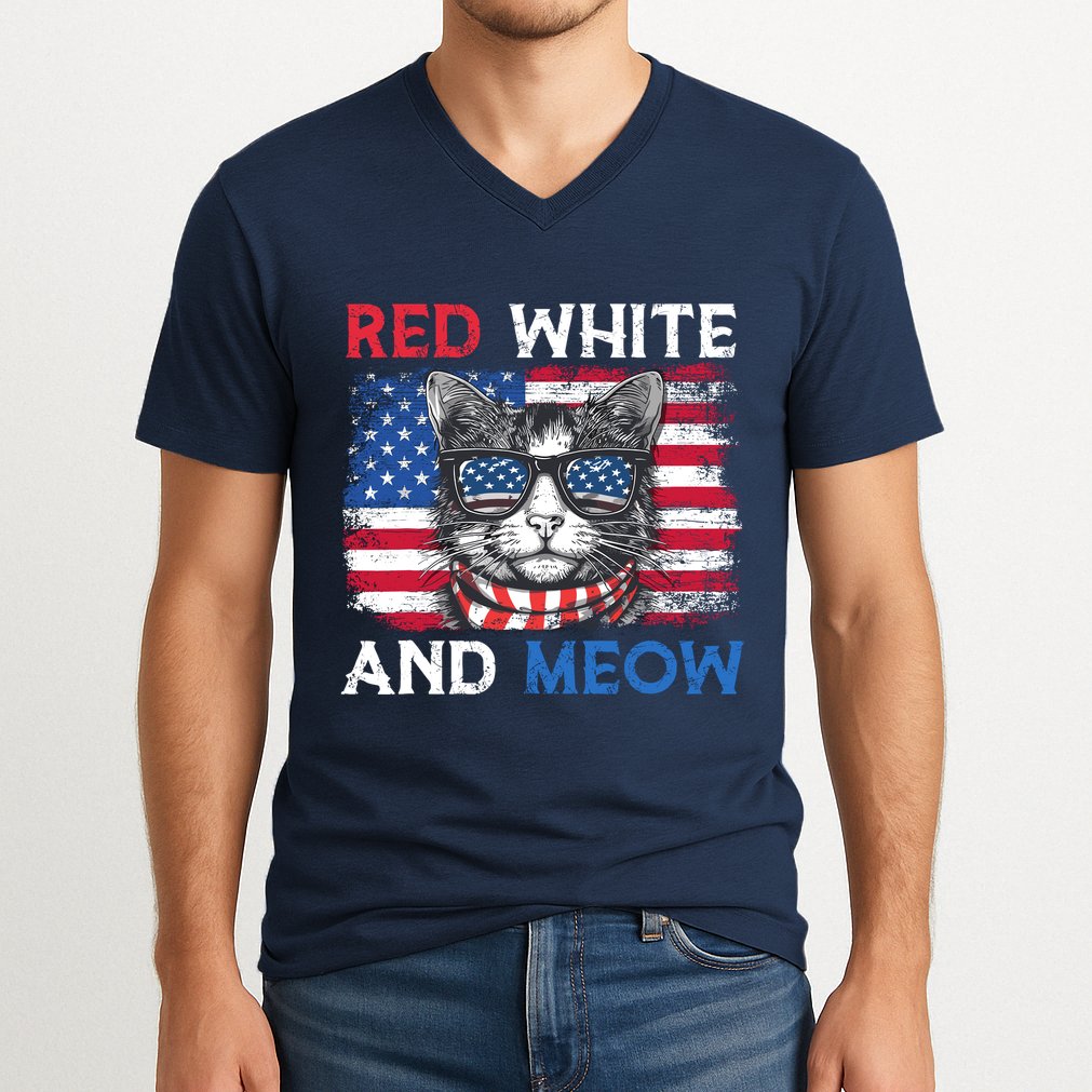 Meowica Cat V-Neck T-Shirt