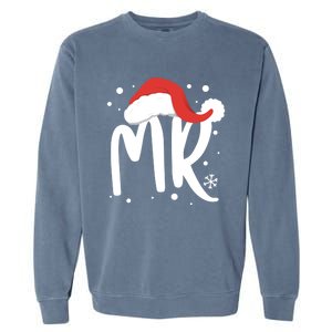 Matching Couples Mr Mrs Wedding Christmas Ugly Santa Hat Gift Garment-Dyed Sweatshirt