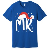 Matching Couples Mr Mrs Wedding Christmas Ugly Santa Hat Gift Premium T-Shirt