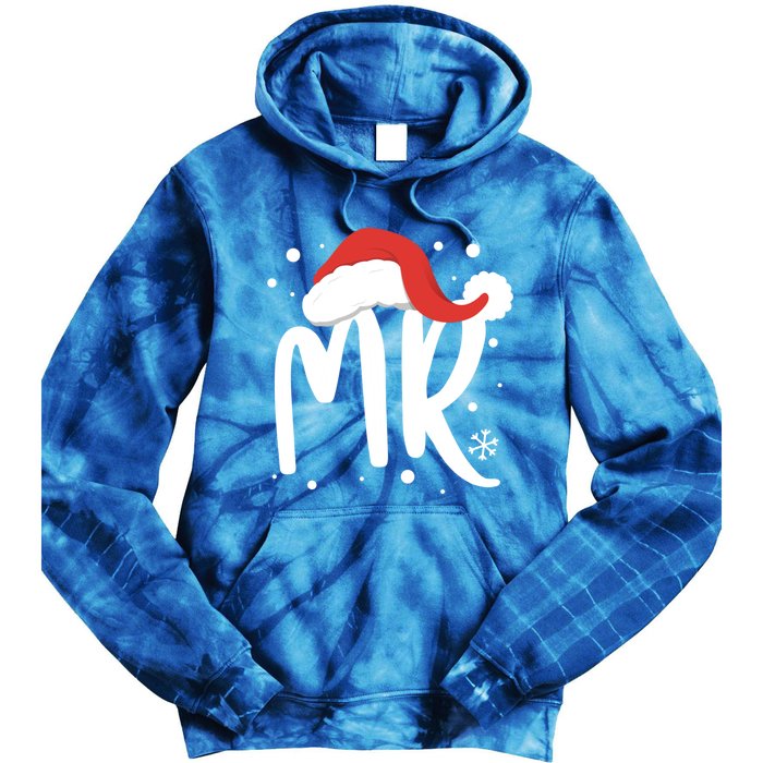 Matching Couples Mr Mrs Wedding Christmas Ugly Santa Hat Gift Tie Dye Hoodie