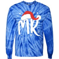 Matching Couples Mr Mrs Wedding Christmas Ugly Santa Hat Gift Tie-Dye Long Sleeve Shirt