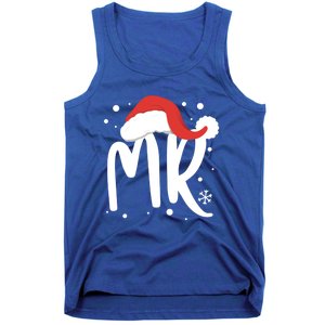 Matching Couples Mr Mrs Wedding Christmas Ugly Santa Hat Gift Tank Top