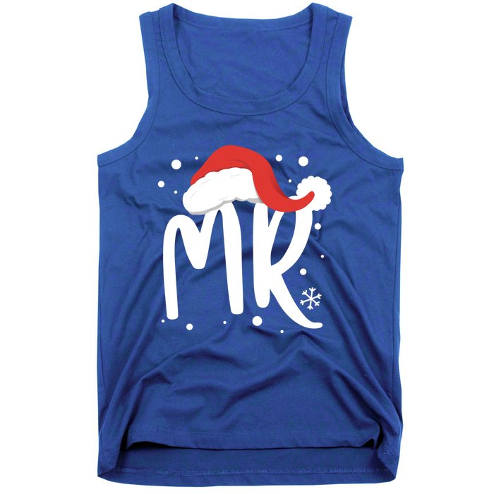 Matching Couples Mr Mrs Wedding Christmas Ugly Santa Hat Gift Tank Top