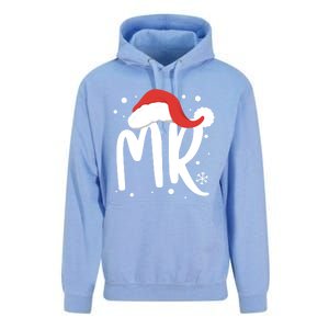 Matching Couples Mr Mrs Wedding Christmas Ugly Santa Hat Gift Unisex Surf Hoodie