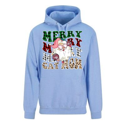 Merry Cat Mom Santa Leopard Plaid Christmas Cat Mom Meaningful Gift Unisex Surf Hoodie