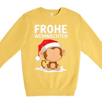 Merry Christmas Monkey Frohe Weihnachten Tank Top Premium Crewneck Sweatshirt